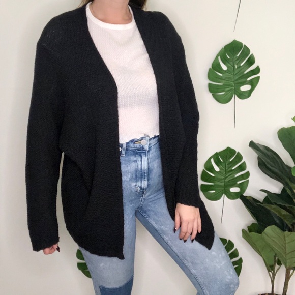 Brandy Melville Sweaters - Brandy Melville Wool Knit Black Cardigan Sweater